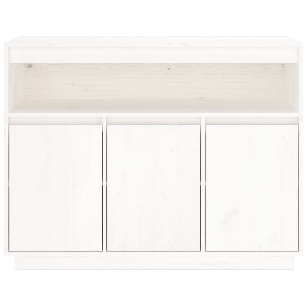 Sideboard White 104.5x34x80 cm Solid Wood Pine