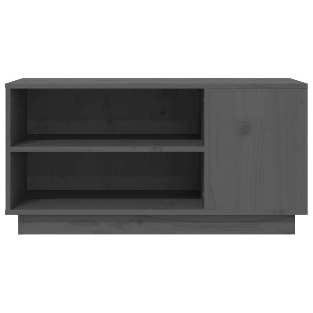 TV Cabinet Grey 80x35x40.5 cm Solid Wood Pine