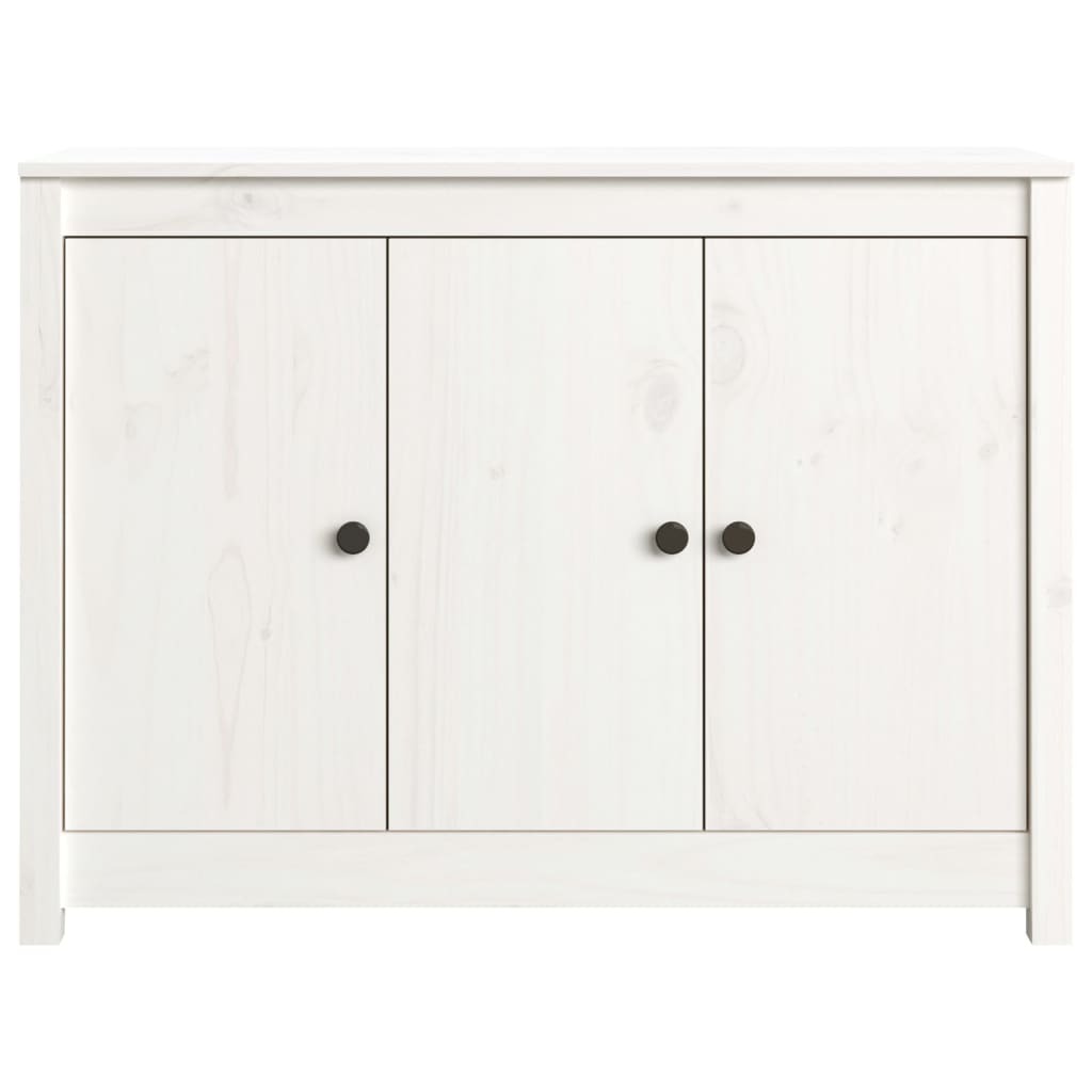 Sideboard White 100x35x74 cm Solid Wood Pine
