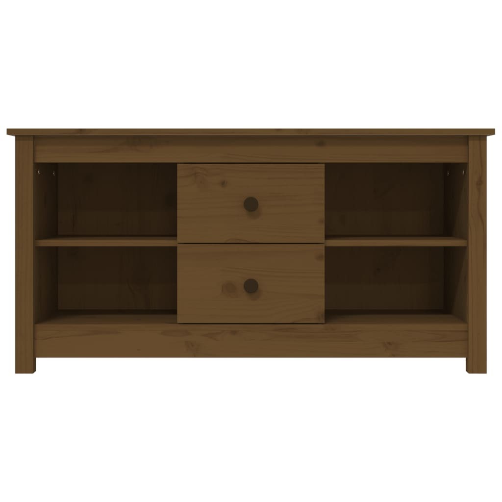 TV Cabinet Honey Brown 103x36.5x52 cm Solid Wood Pine