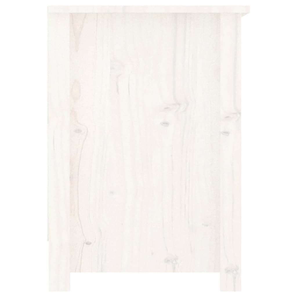 TV Cabinet White 103x36.5x52 cm Solid Wood Pine