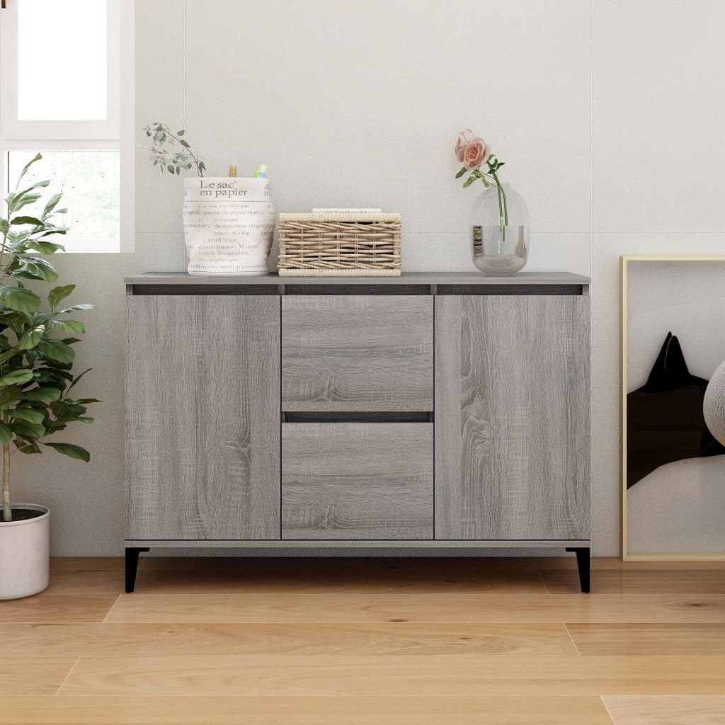 Sideboard Grey Sonoma 102x35x70 cm Engineered Wood