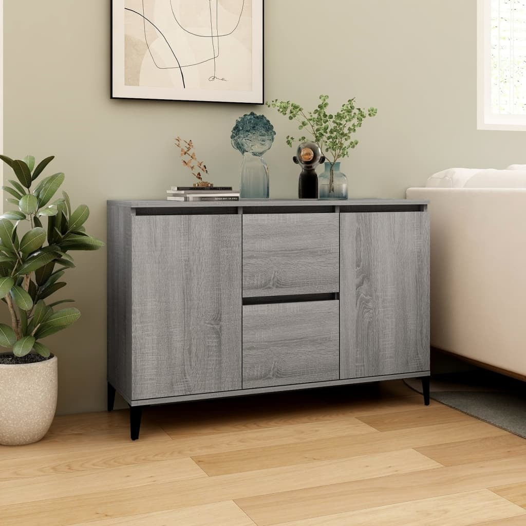 Sideboard Grey Sonoma 102x35x70 cm Engineered Wood