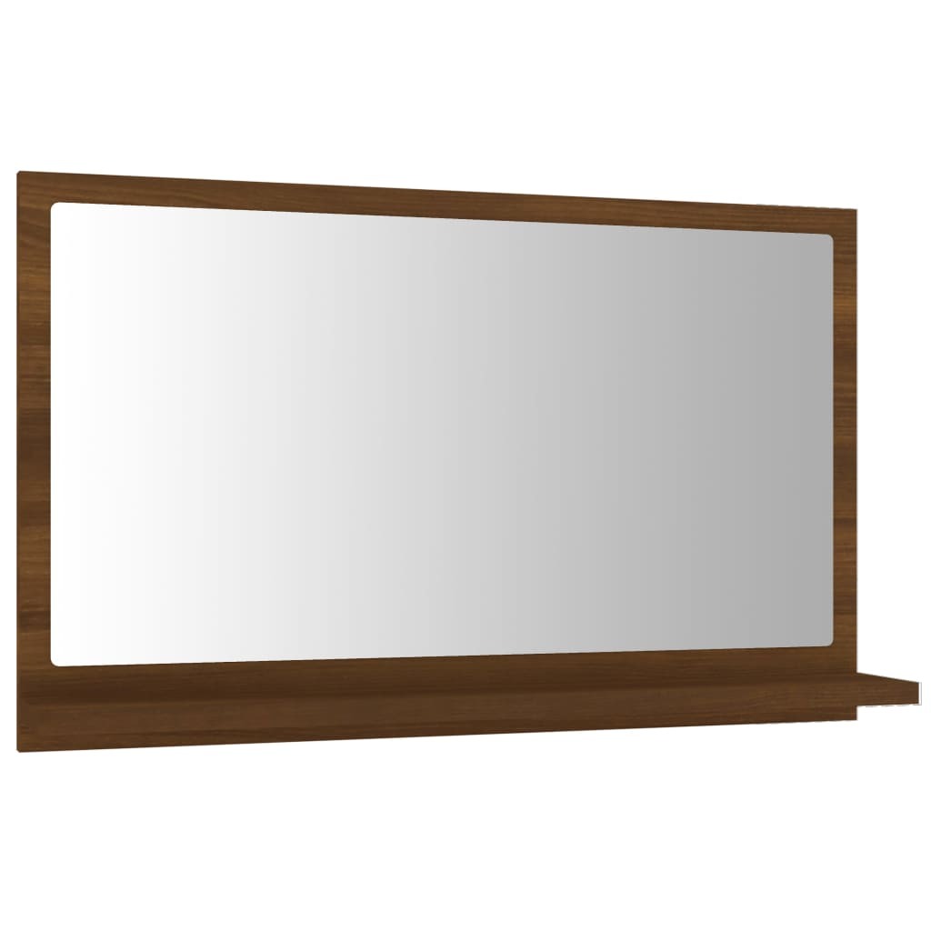 Bathroom Mirror Brown Oak 60x10.5x37 cm Engineered Wood