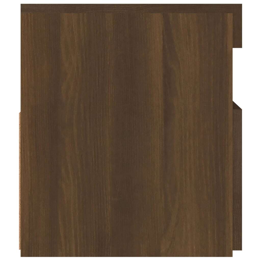 TV Cabinet with LED Lights Brown Oak 90x35x40 cm