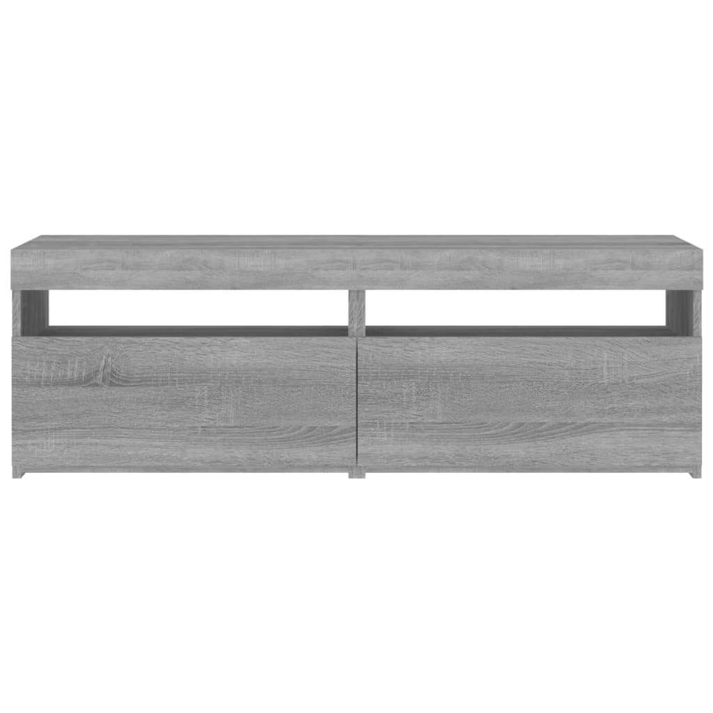 TV Cabinets 2 pcs with LED Lights Grey Sonoma 60x35x40 cm