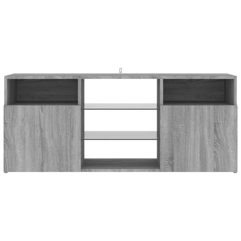 TV Cabinet with LED Lights Grey Sonoma 120x30x50 cm
