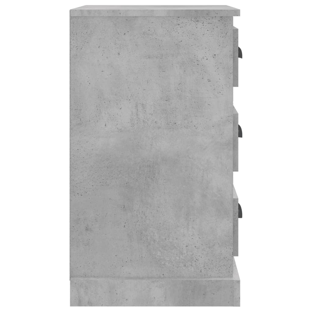 Bedside Cabinet Concrete Grey 39x39x67 cm Engineered Wood