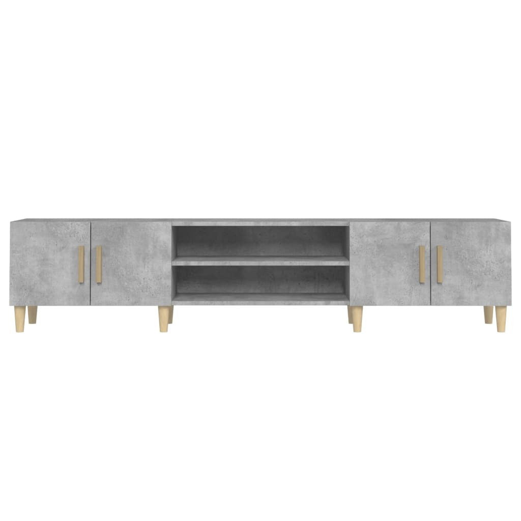 TV Cabinet Concrete Grey 180x31.5x40 cm Engineered Wood