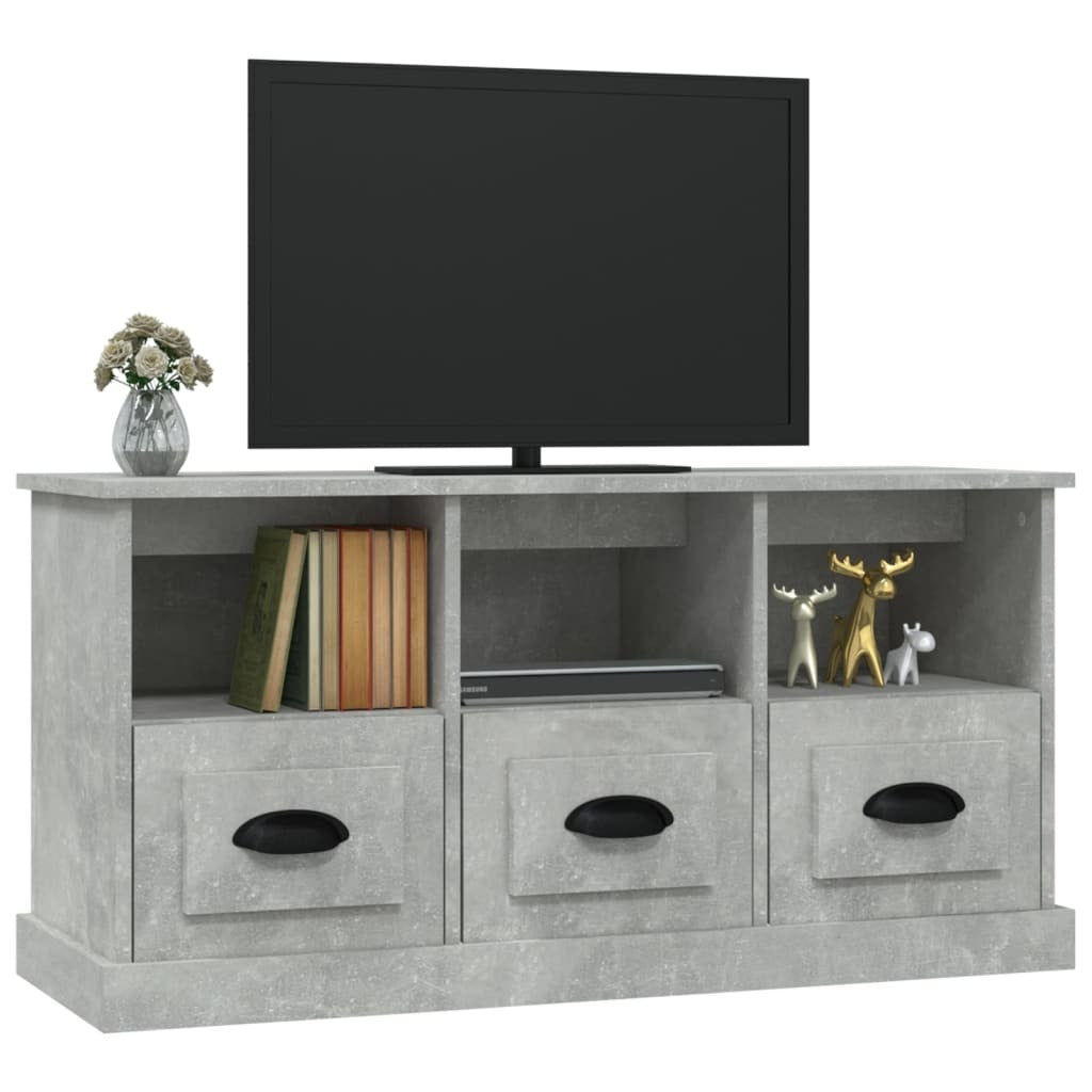 TV Cabinet Concrete Grey 100x35x50 cm Engineered Wood