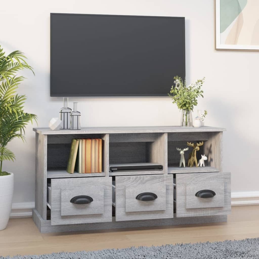 TV Cabinet Grey Sonoma 100x35x50 cm Engineered Wood