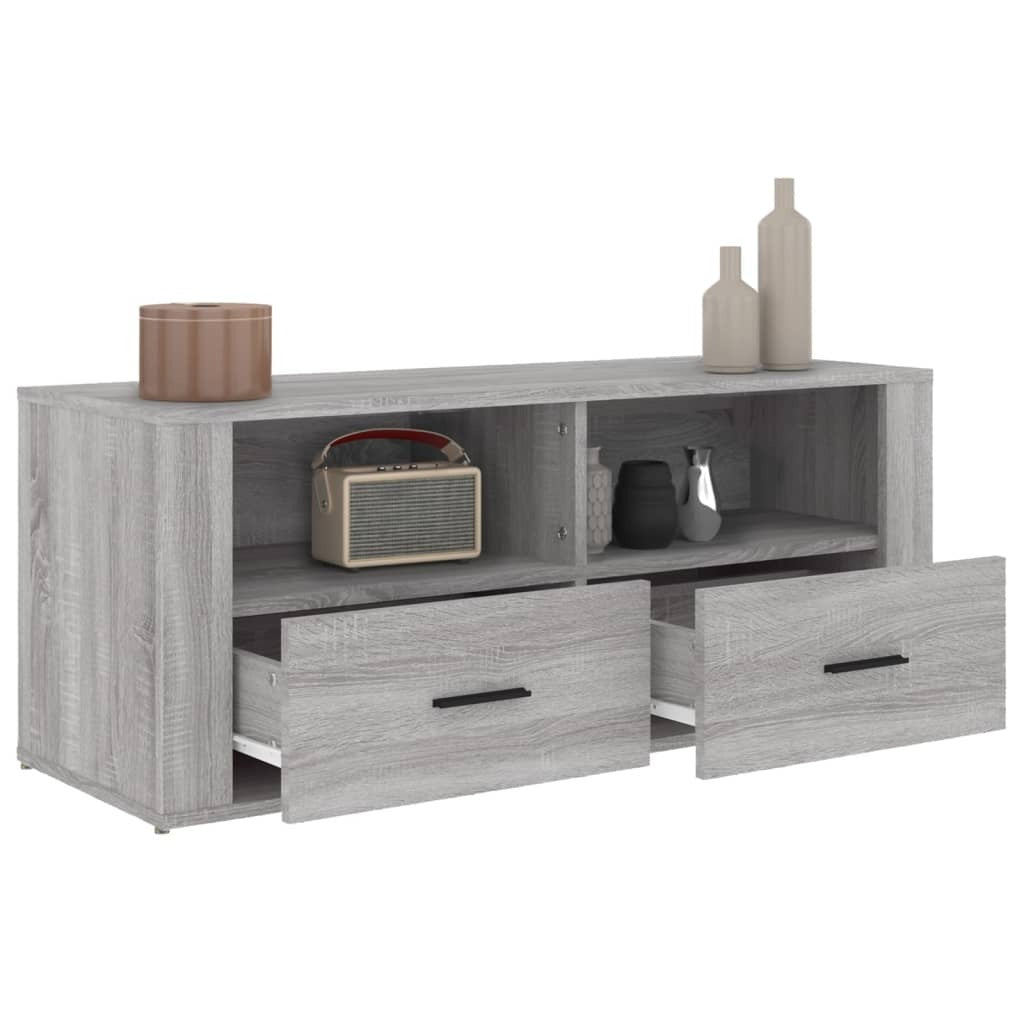 TV Cabinet Grey Sonoma 100x35x40 cm Engineered Wood