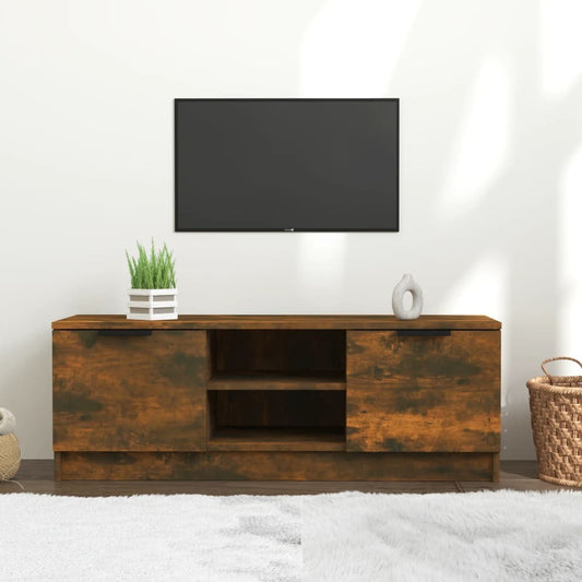 TV Cabinet Smoked Oak 102x35x36.5 cm Engineered Wood