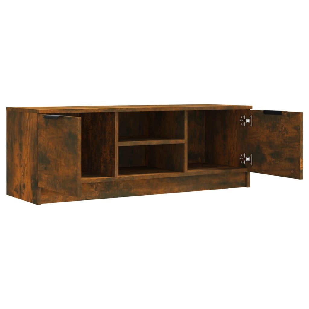 TV Cabinet Smoked Oak 102x35x36.5 cm Engineered Wood