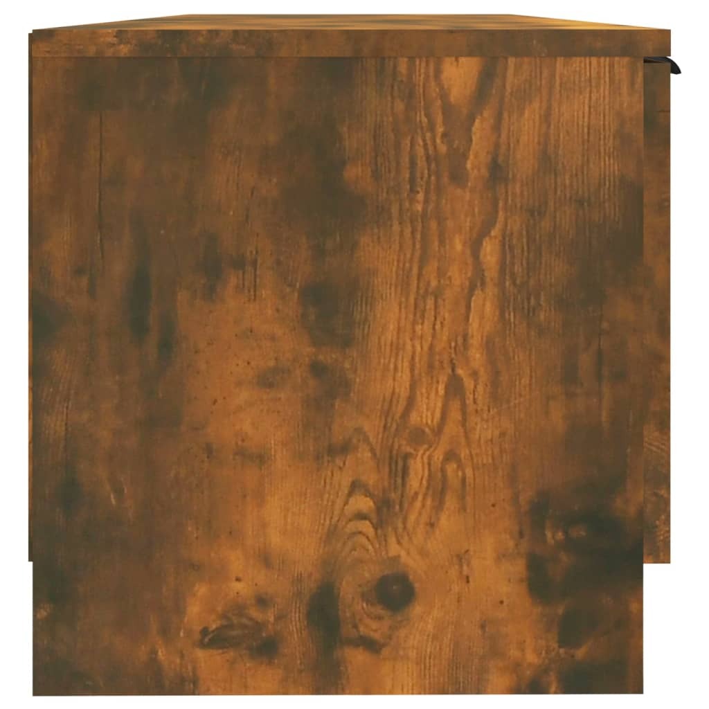 TV Cabinet Smoked Oak 102x35x36.5 cm Engineered Wood