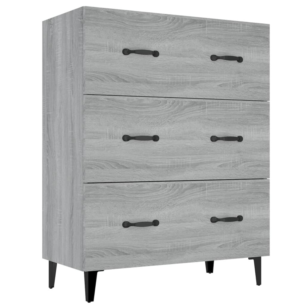 Sideboard Grey Sonoma 69.5x34x90 cm Engineered Wood