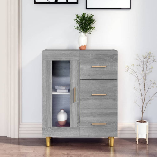 Sideboard Grey Sonoma 69,5x34x90 cm Engineered Wood
