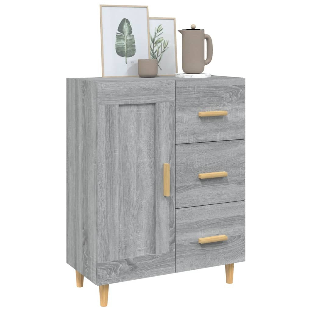 Sideboard Grey Sonoma 69.5x34x90 cm Engineered Wood