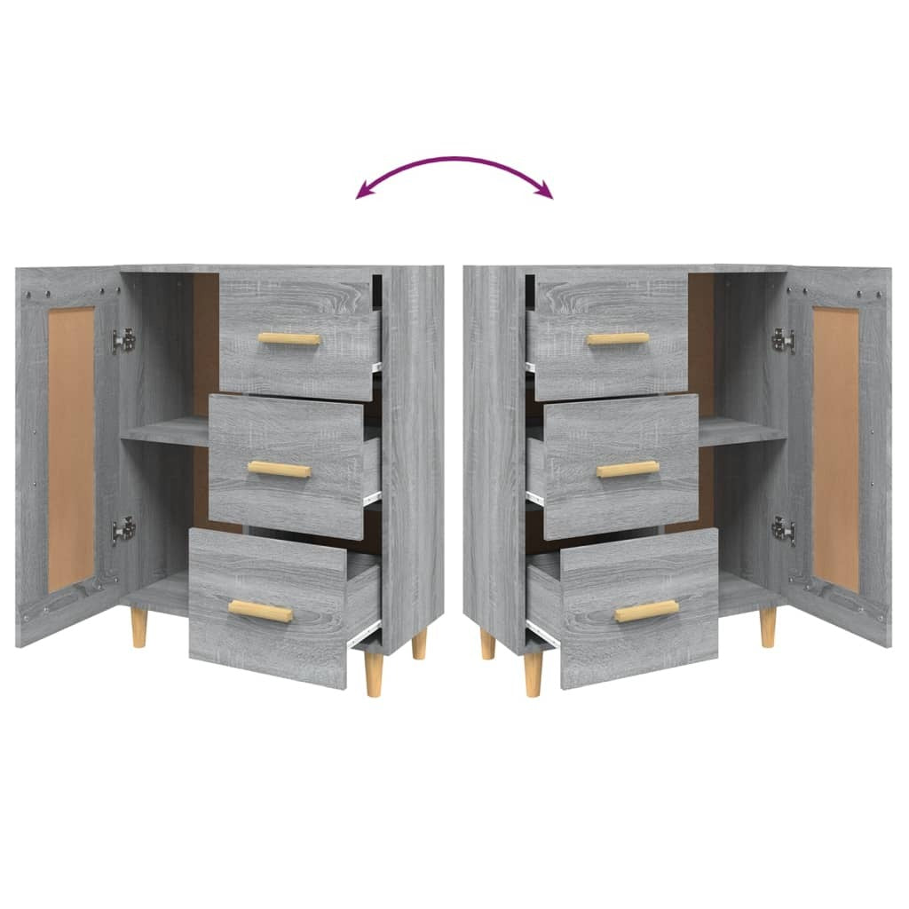 Sideboard Grey Sonoma 69.5x34x90 cm Engineered Wood