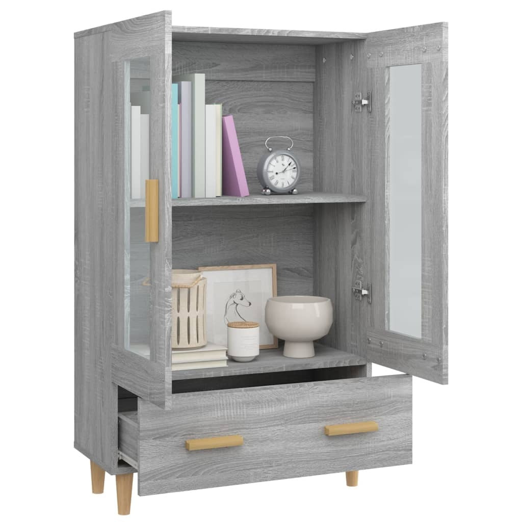 Highboard Grey Sonoma 70x31x115 cm Engineered Wood