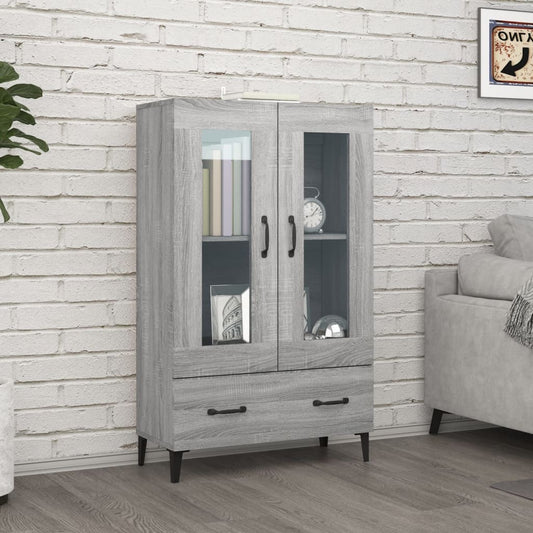 Highboard Grey Sonoma 70x31x115 cm Engineered Wood