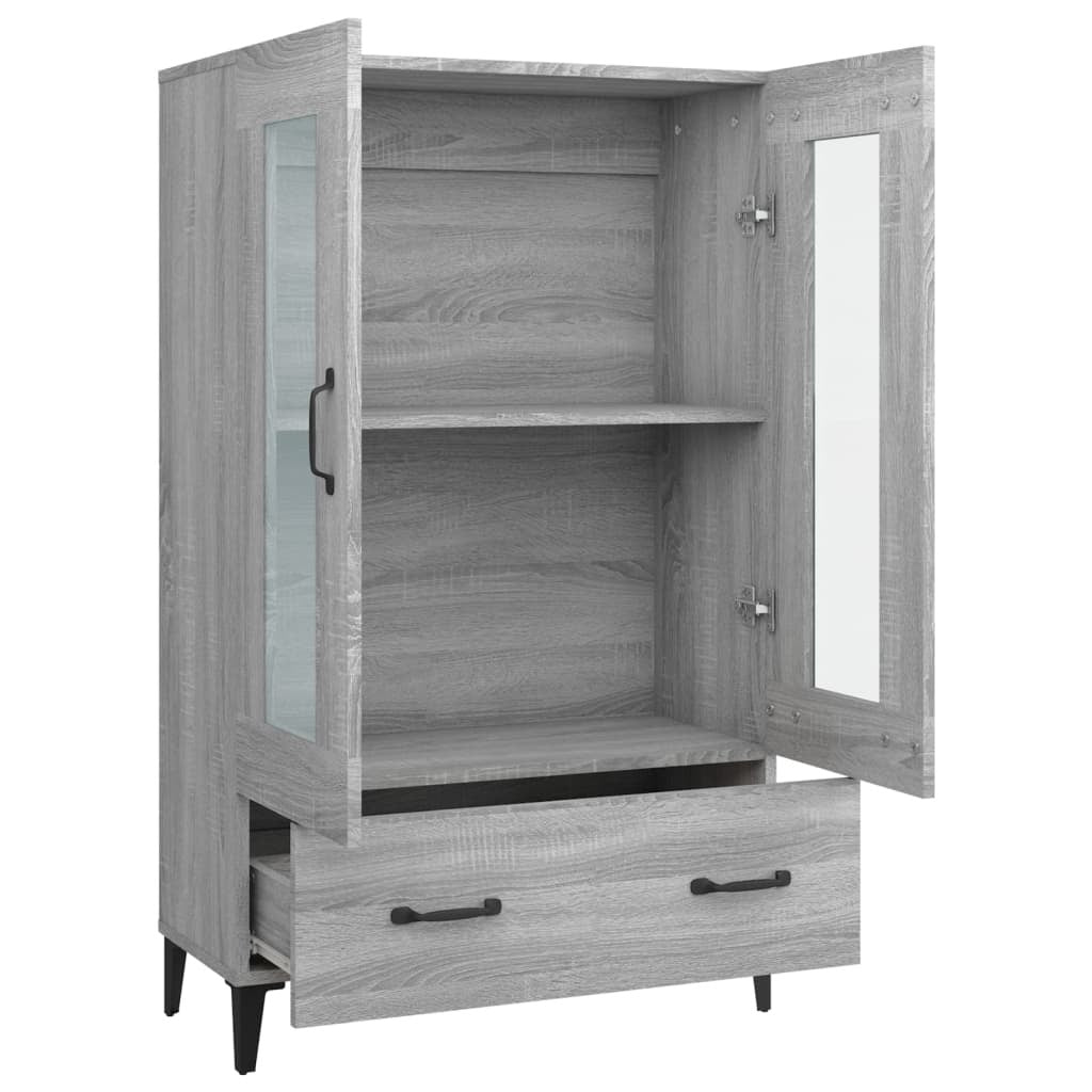 Highboard Grey Sonoma 70x31x115 cm Engineered Wood