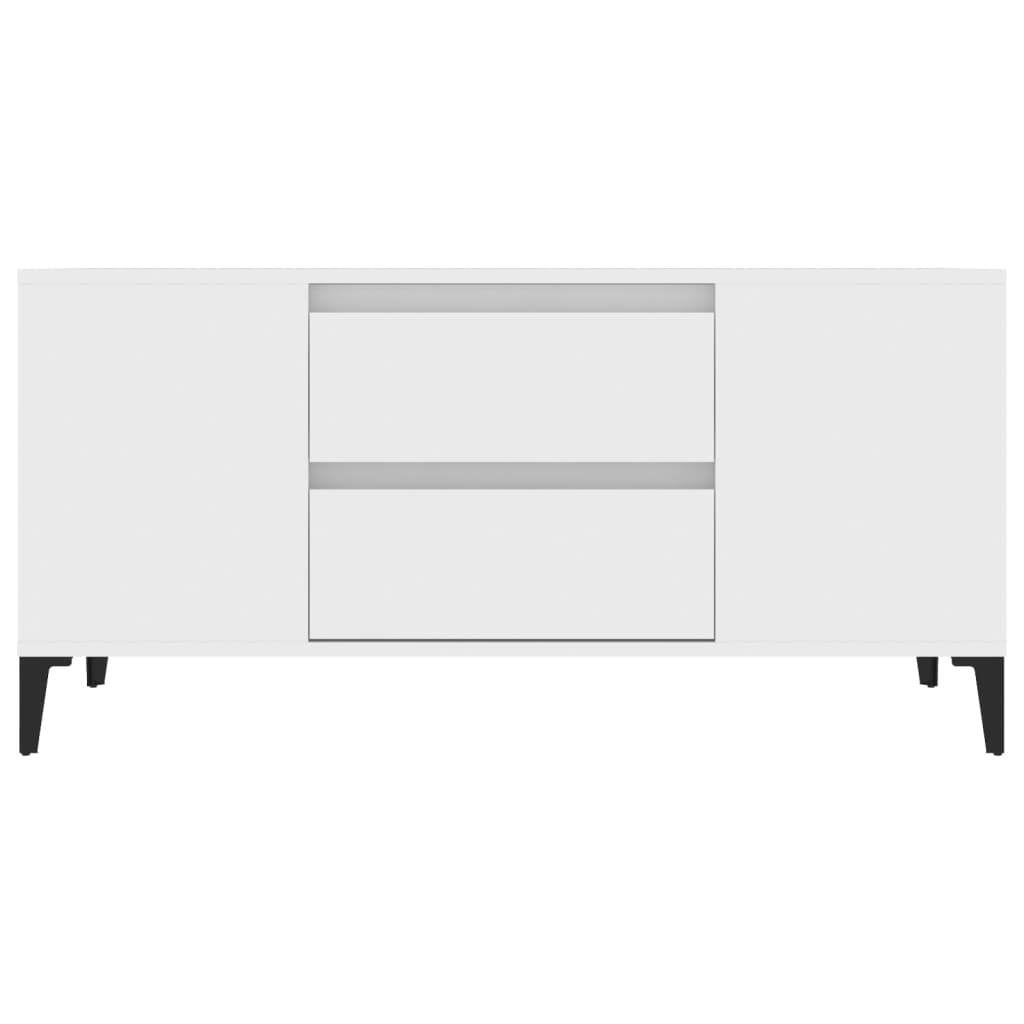 TV Cabinet White 102x44.5x50 cm Engineered Wood