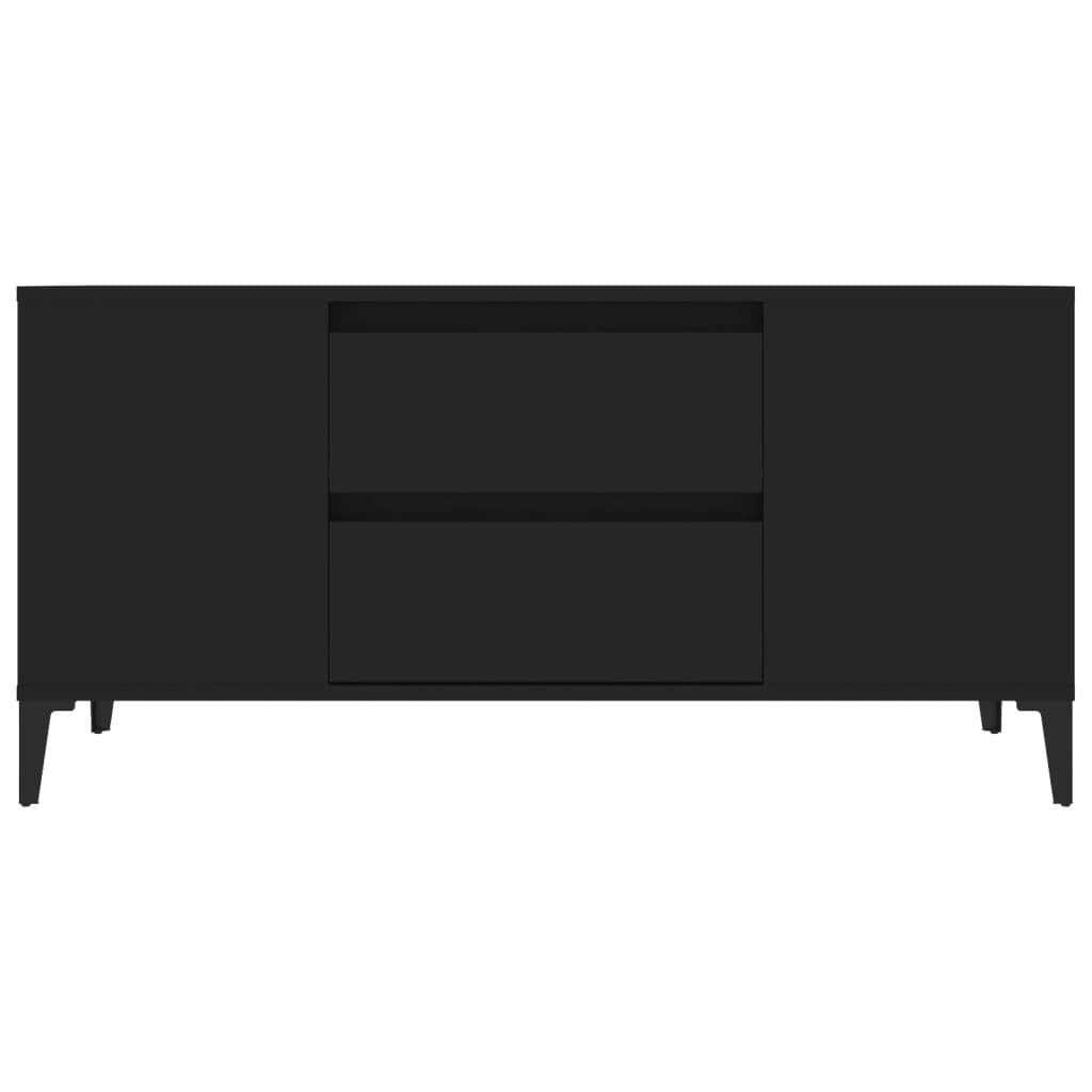 TV Cabinet Black 102x44.5x50 cm Engineered Wood
