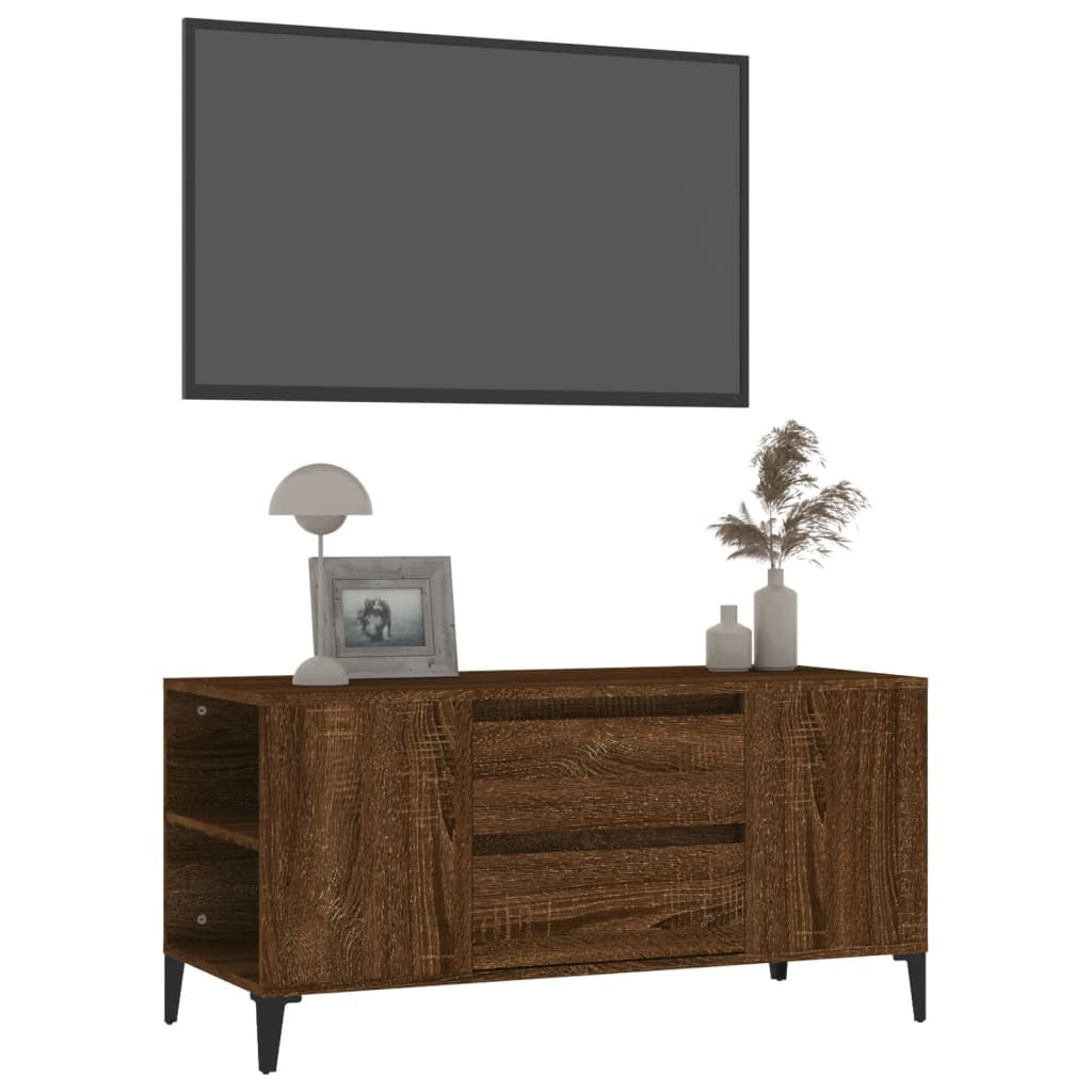 TV Cabinet Brown Oak 102x44.5x50 cm Engineered Wood