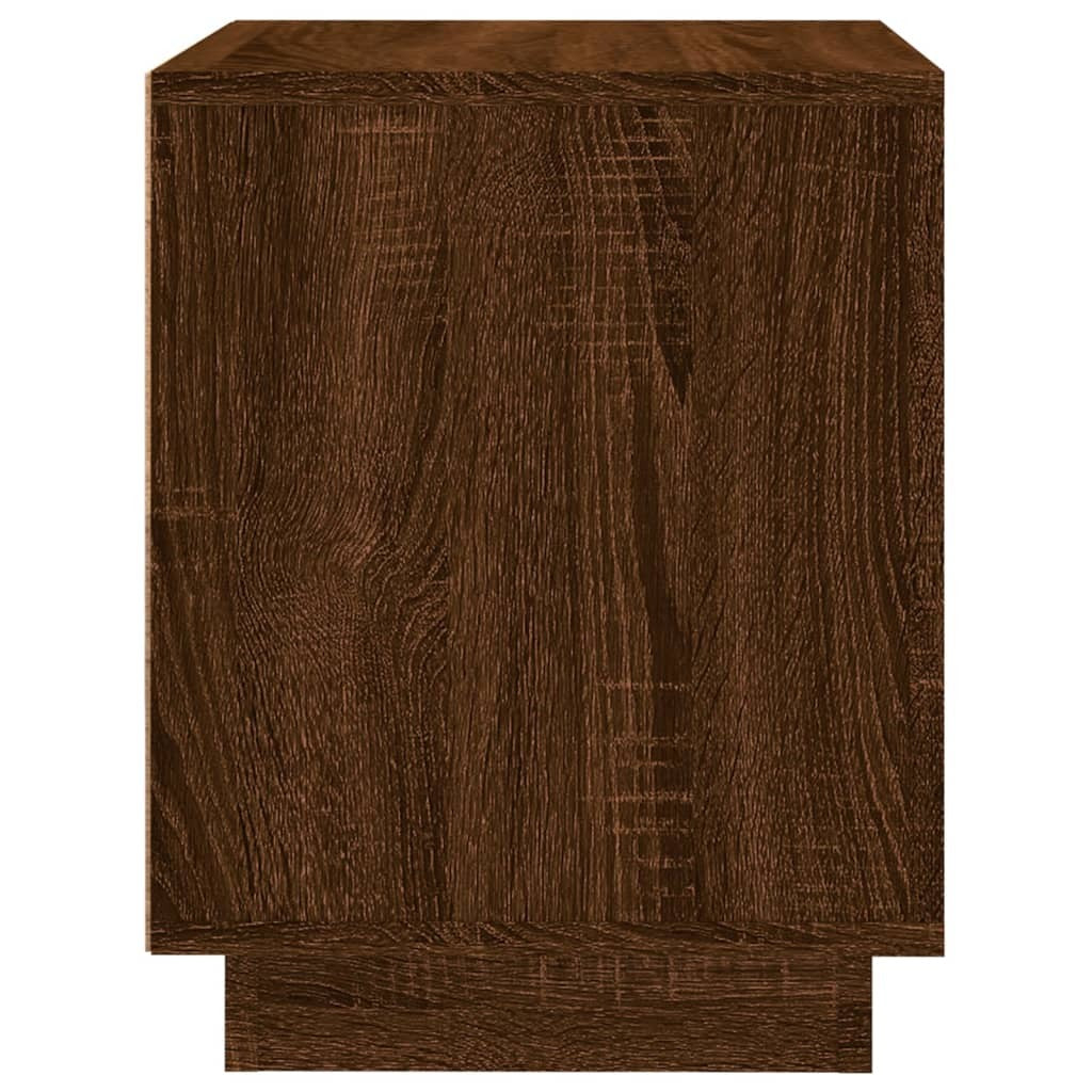 Bedside Cabinet Brown Oak 44x35x45 cm Engineered Wood