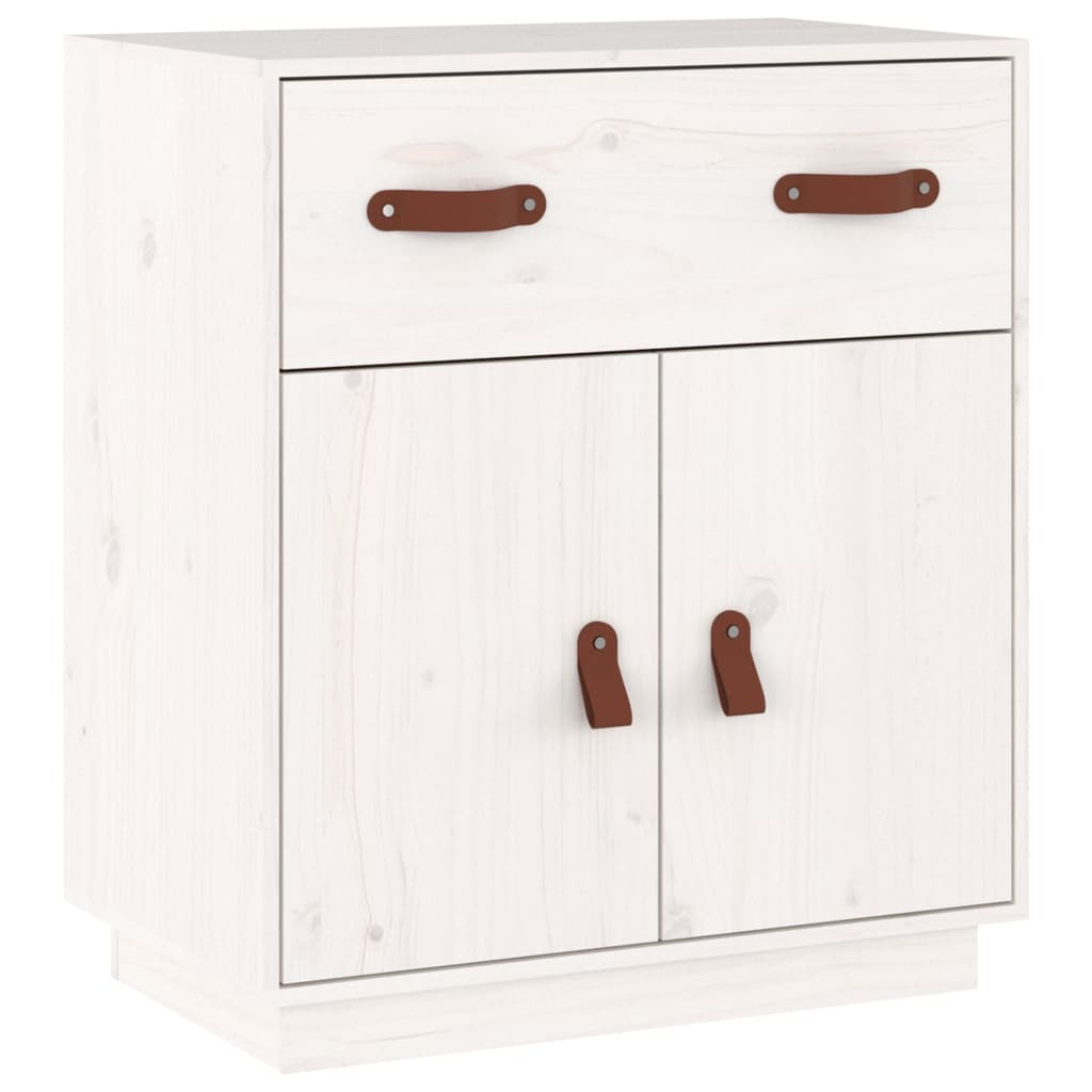Sideboard White 65.5x40x75 cm Solid Wood Pine
