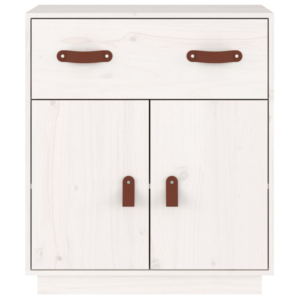 Sideboard White 65.5x40x75 cm Solid Wood Pine