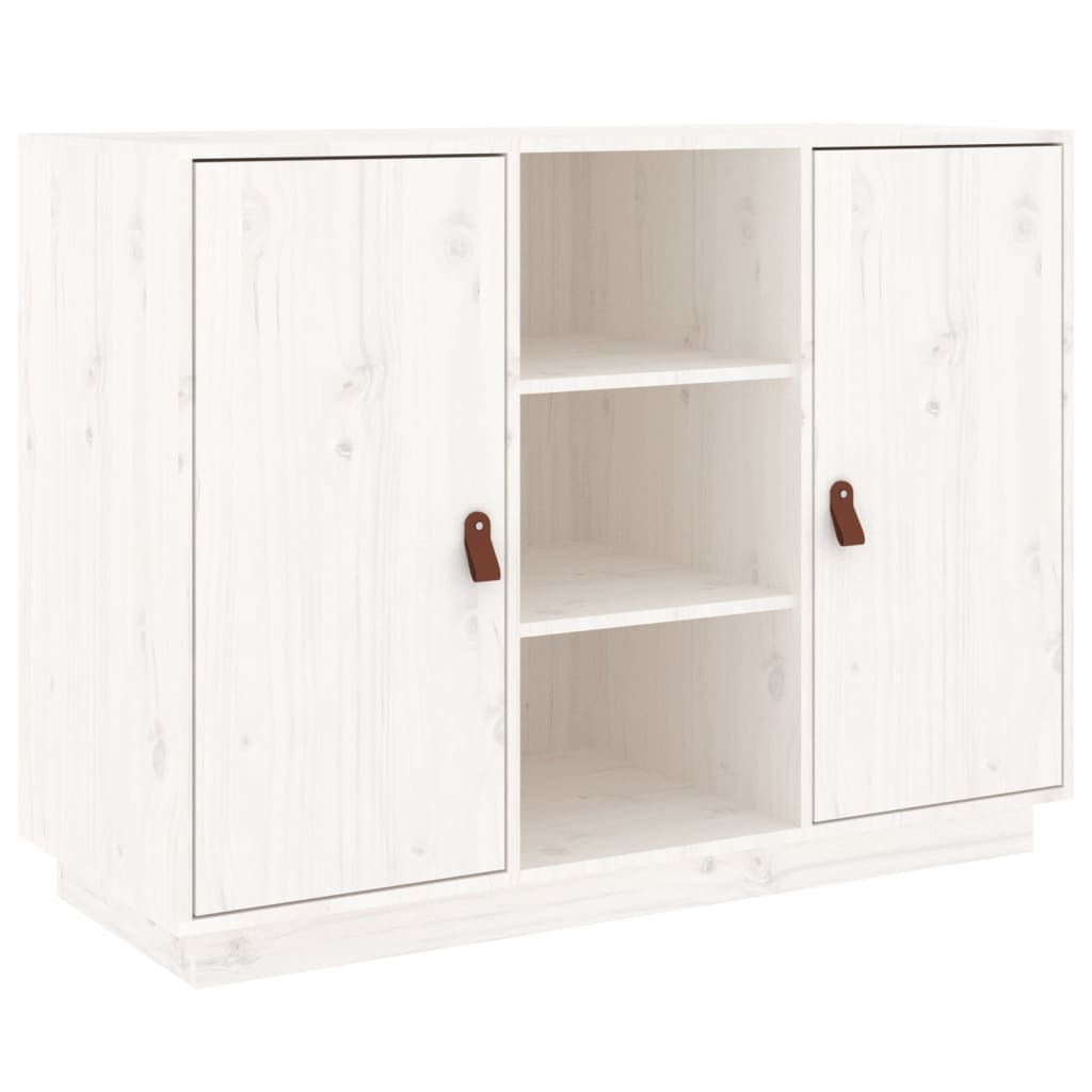 Sideboard White 100x40x75 cm Solid Wood Pine