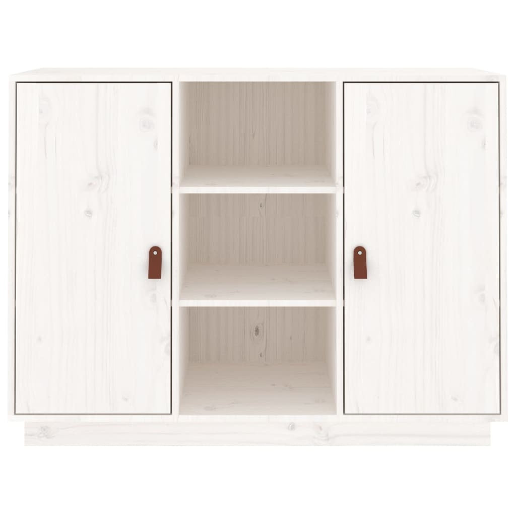 Sideboard White 100x40x75 cm Solid Wood Pine