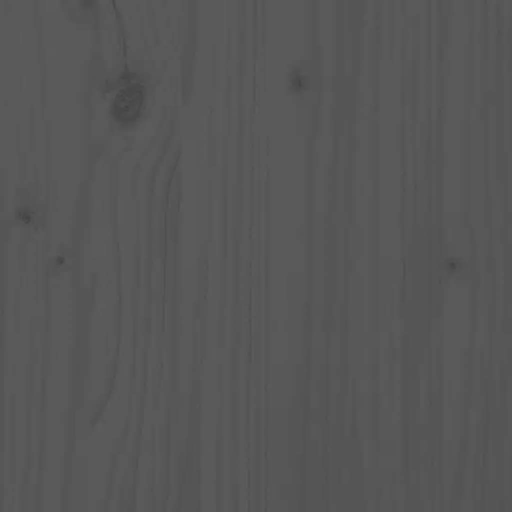 Sideboard Grey 100x40x75 cm Solid Wood Pine