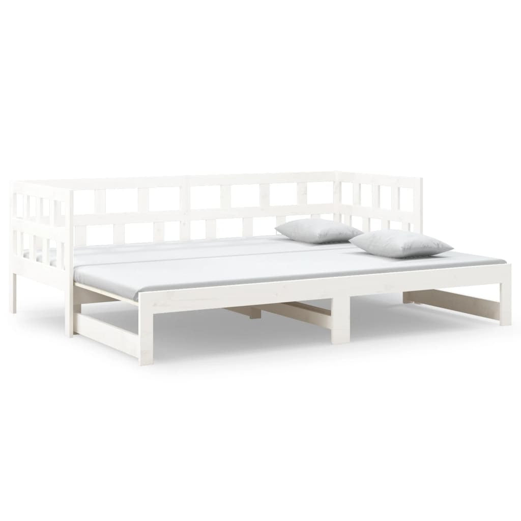 Pull-out Day Bed without Mattress White 2x(90x200) cm