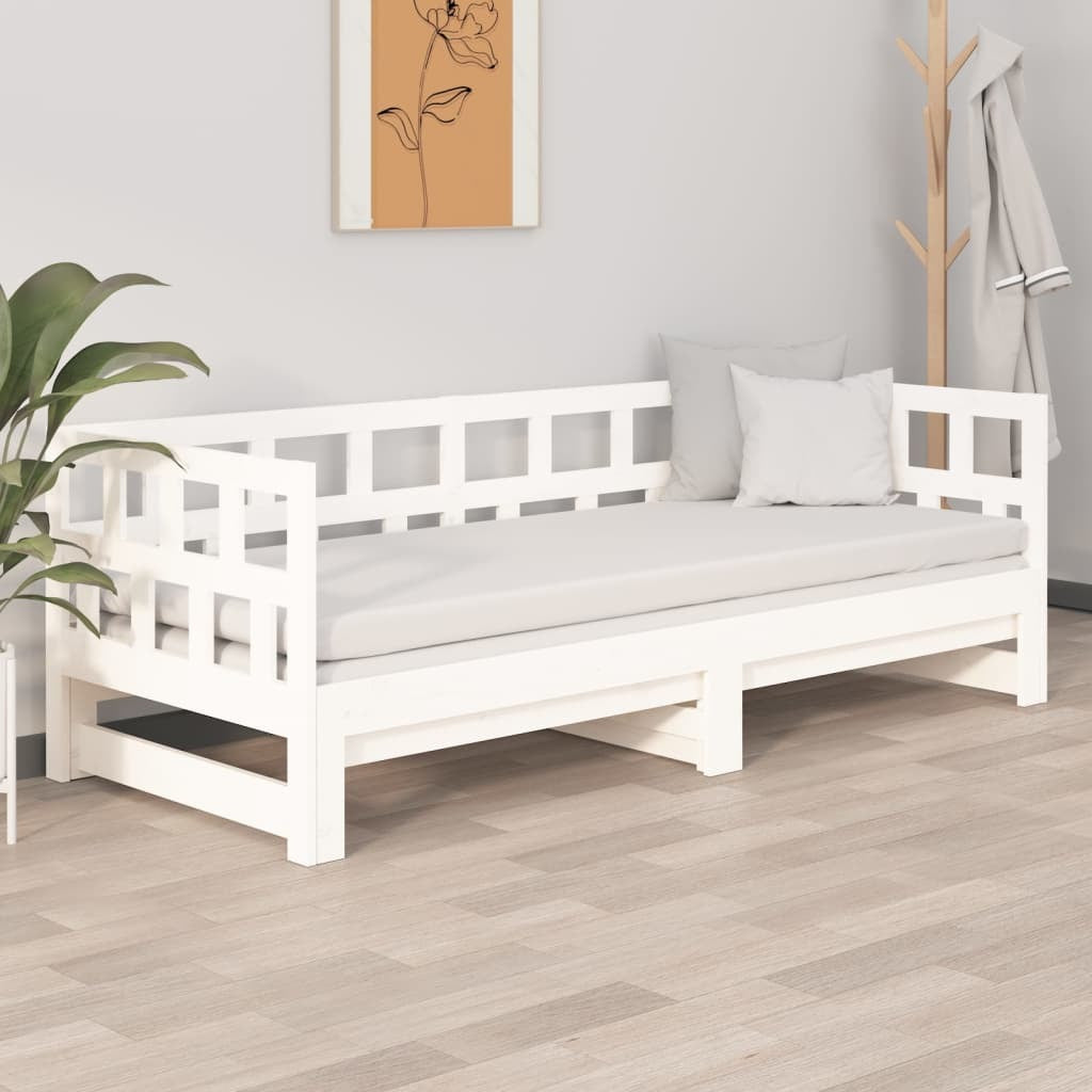 Pull-out Day Bed without Mattress White 2x(90x200) cm