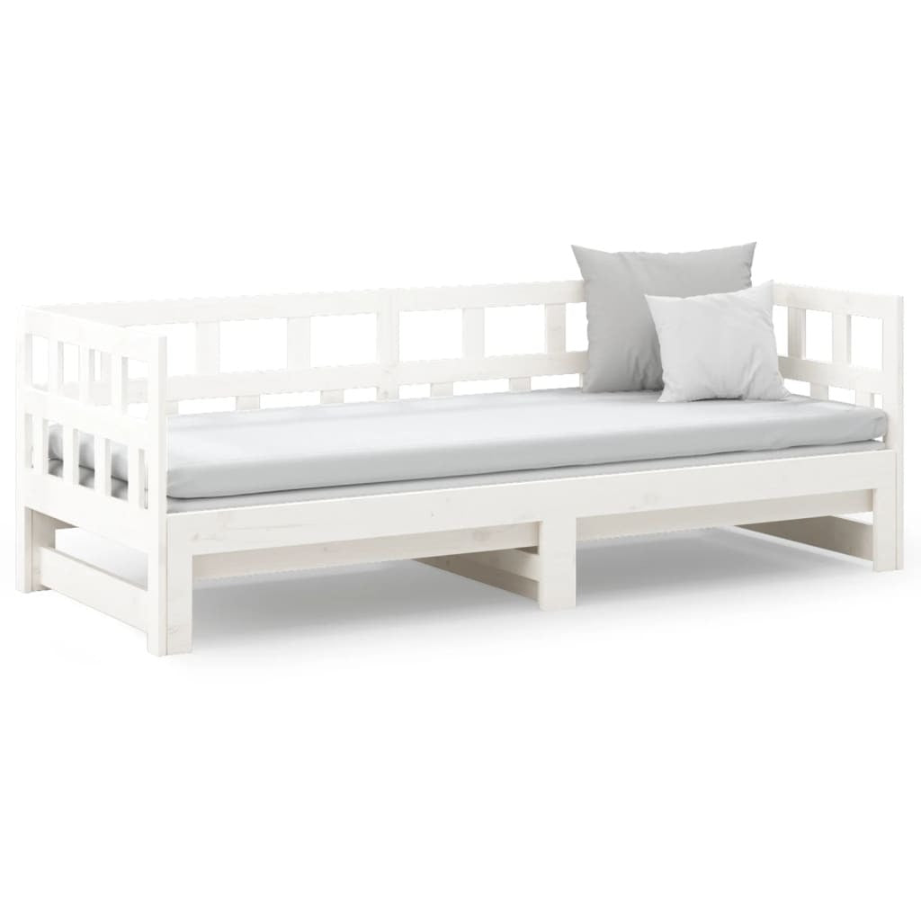 Pull-out Day Bed without Mattress White 2x(90x200) cm