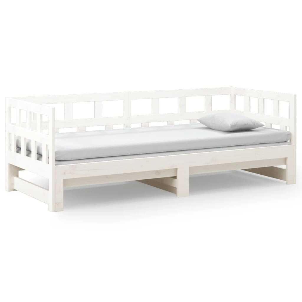 Pull-out Day Bed without Mattress White 2x(90x200) cm