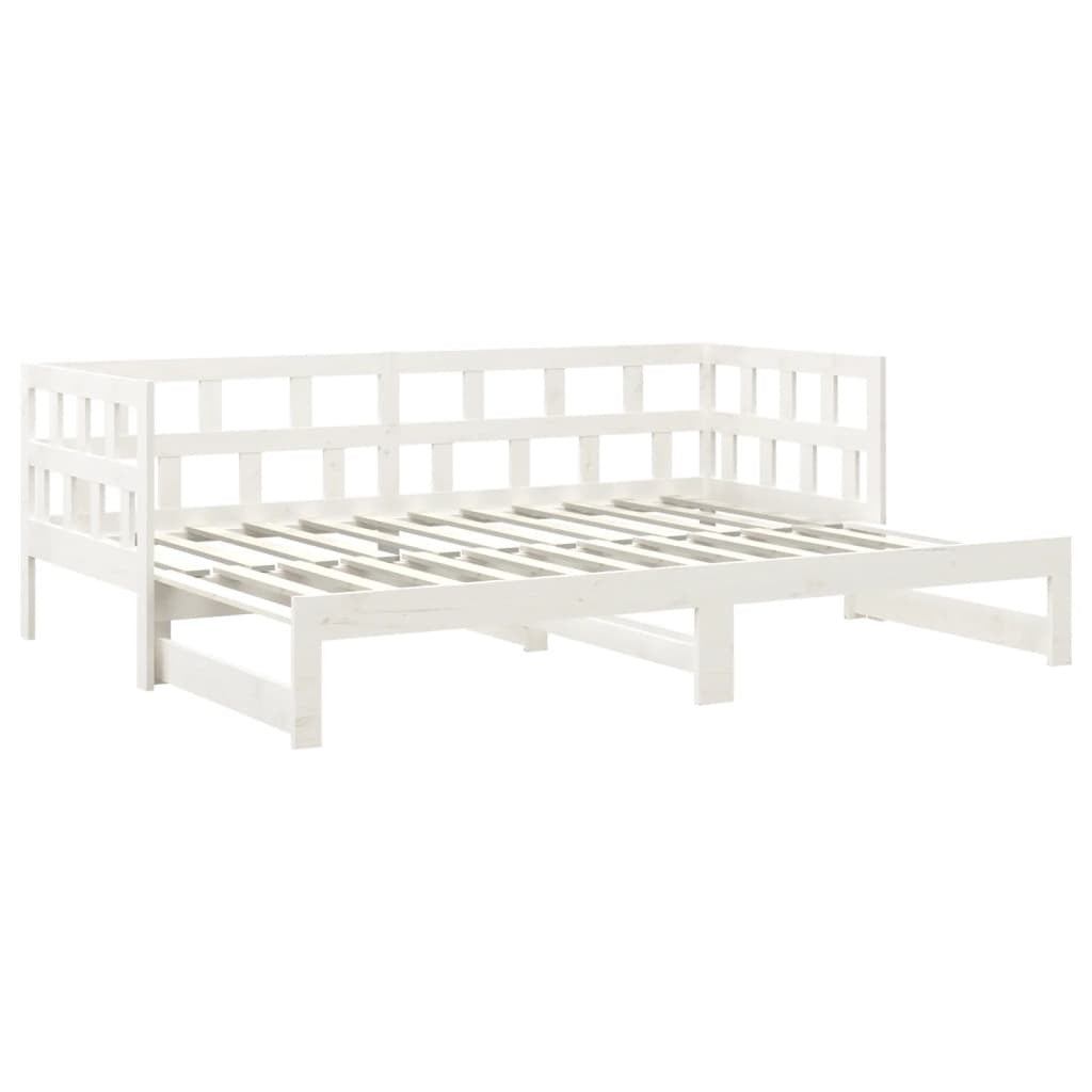 Pull-out Day Bed without Mattress White 2x(90x200) cm