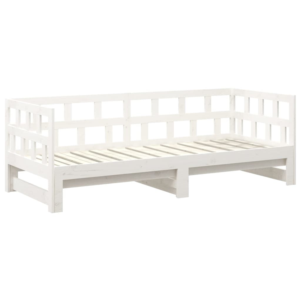 Pull-out Day Bed without Mattress White 2x(90x200) cm