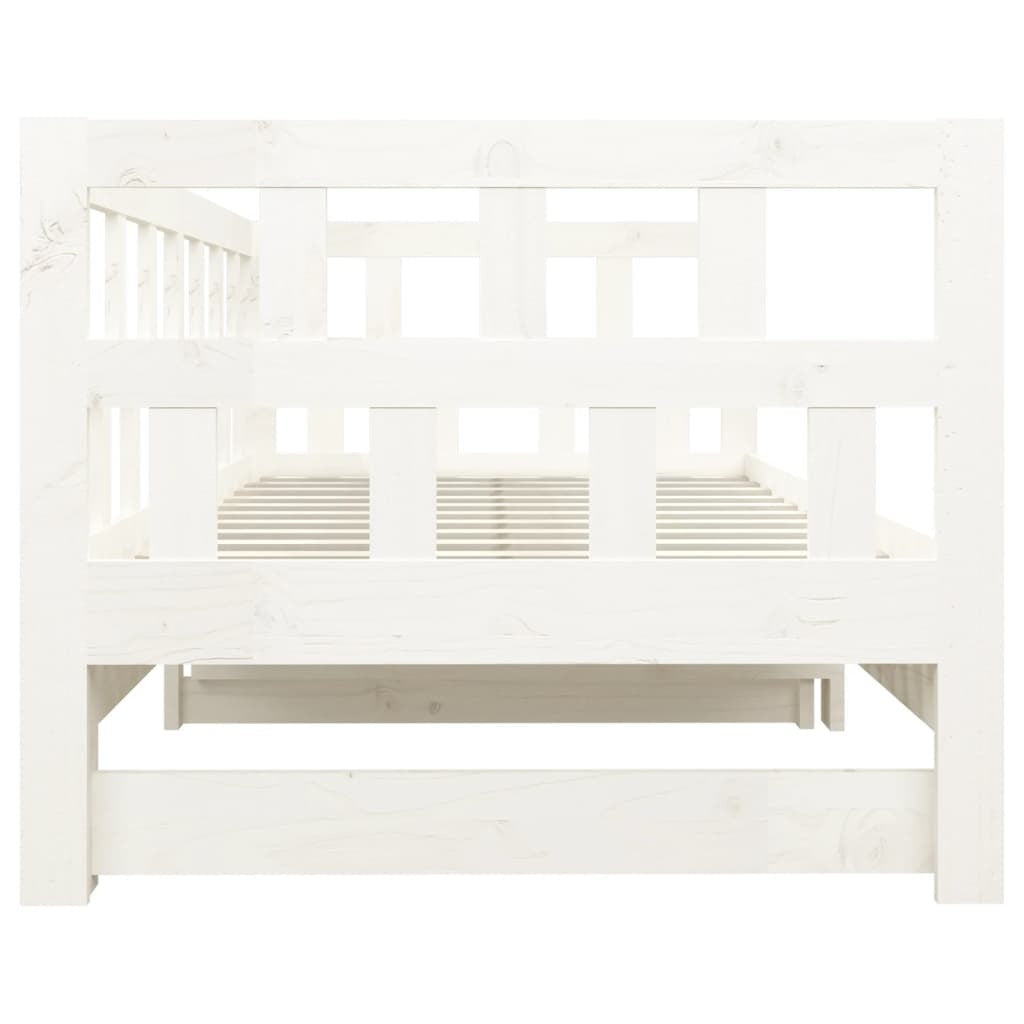 Pull-out Day Bed without Mattress White 2x(90x200) cm