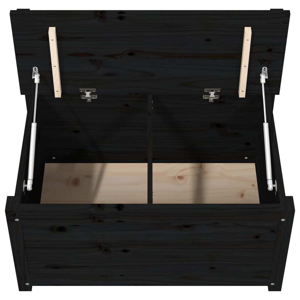 Bench Black 80x41x77 cm Solid Wood Pine