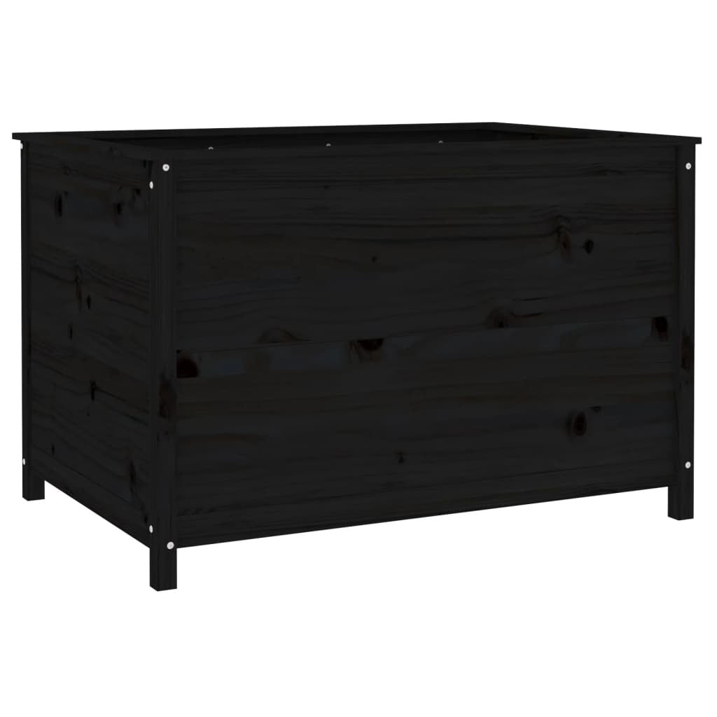 Garden Raised Bed Black 119.5x82.5x78 cm Solid Wood Pine