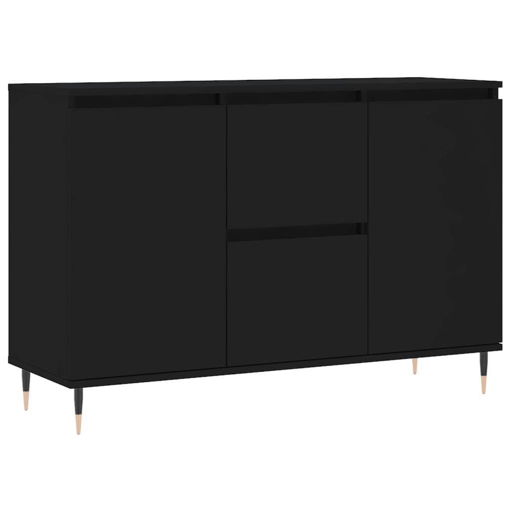 Sideboard Black 101.5x35x70 cm Engineered Wood