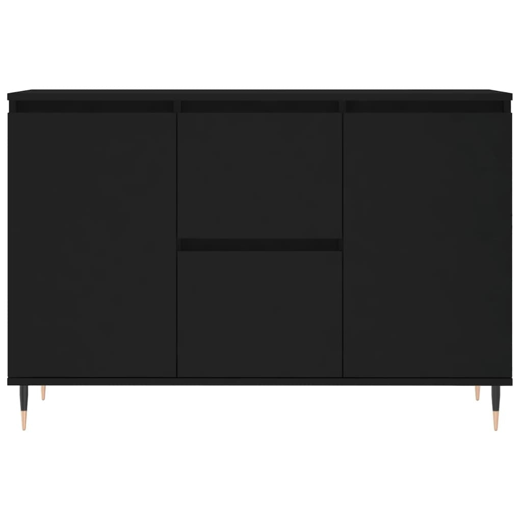 Sideboard Black 101.5x35x70 cm Engineered Wood