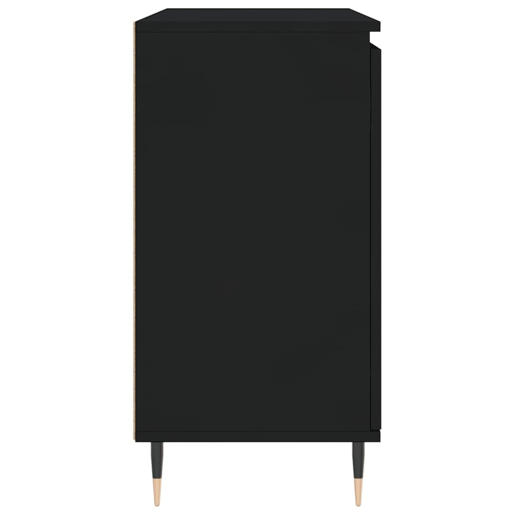 Sideboard Black 101.5x35x70 cm Engineered Wood