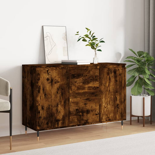 Sideboard Smoked Oak 101.5x35x70 cm Engineered Wood