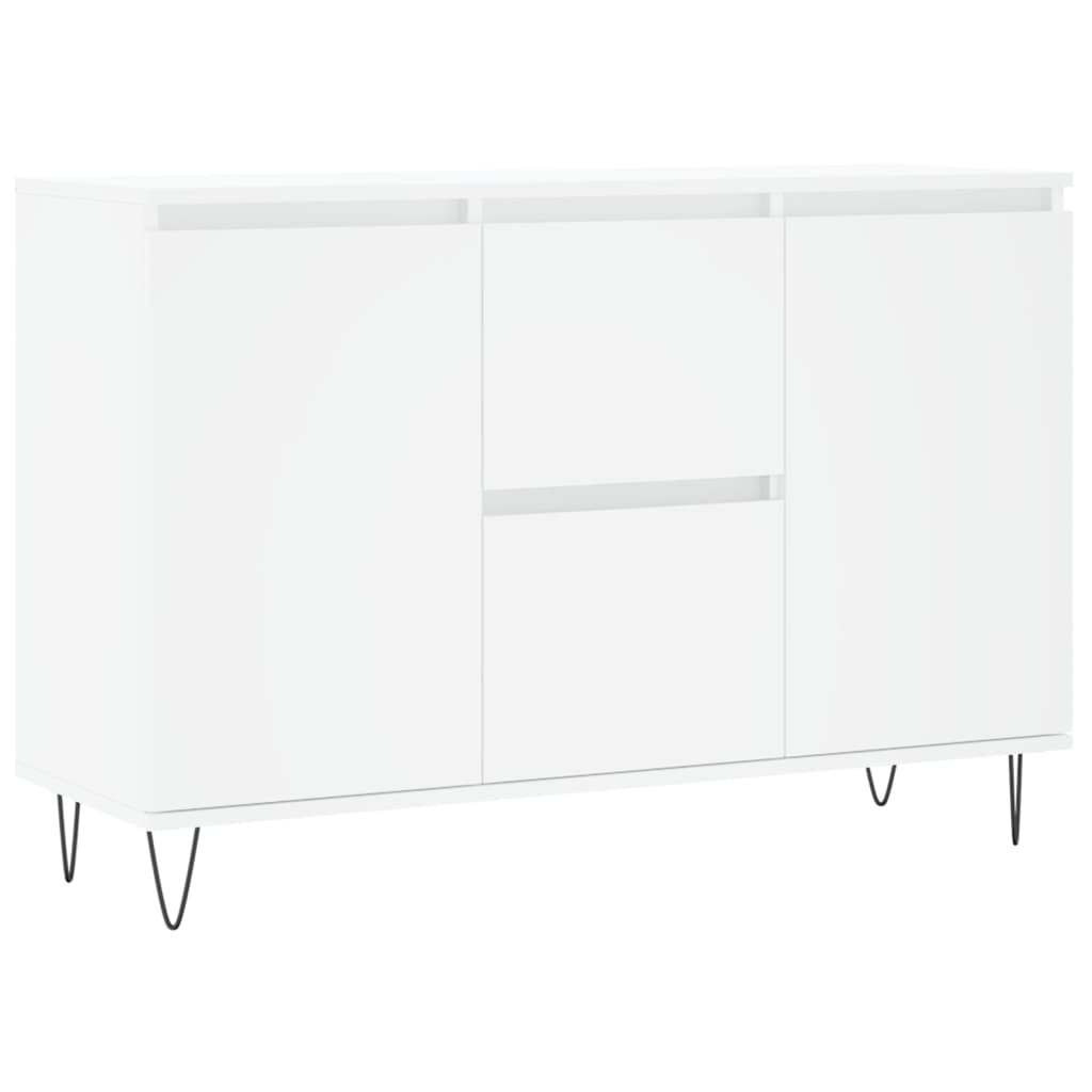 Sideboard White 101.5x35x70 cm Engineered Wood