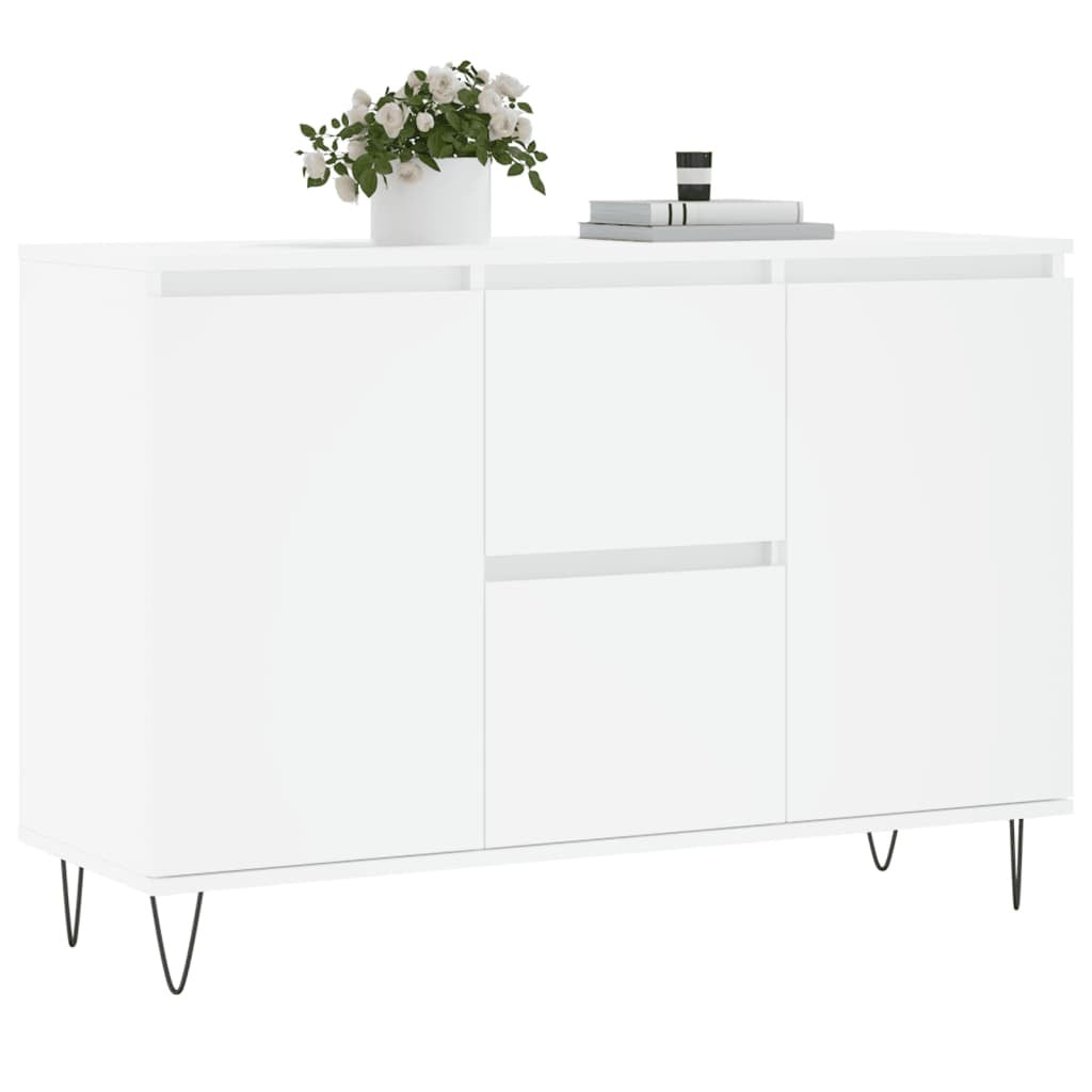 Sideboard White 101.5x35x70 cm Engineered Wood